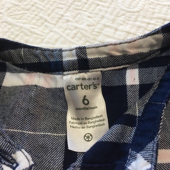 6m (5/$20) Plaid Flannel Button-Down Shirt by Carter’s - Picture 7 of 10
